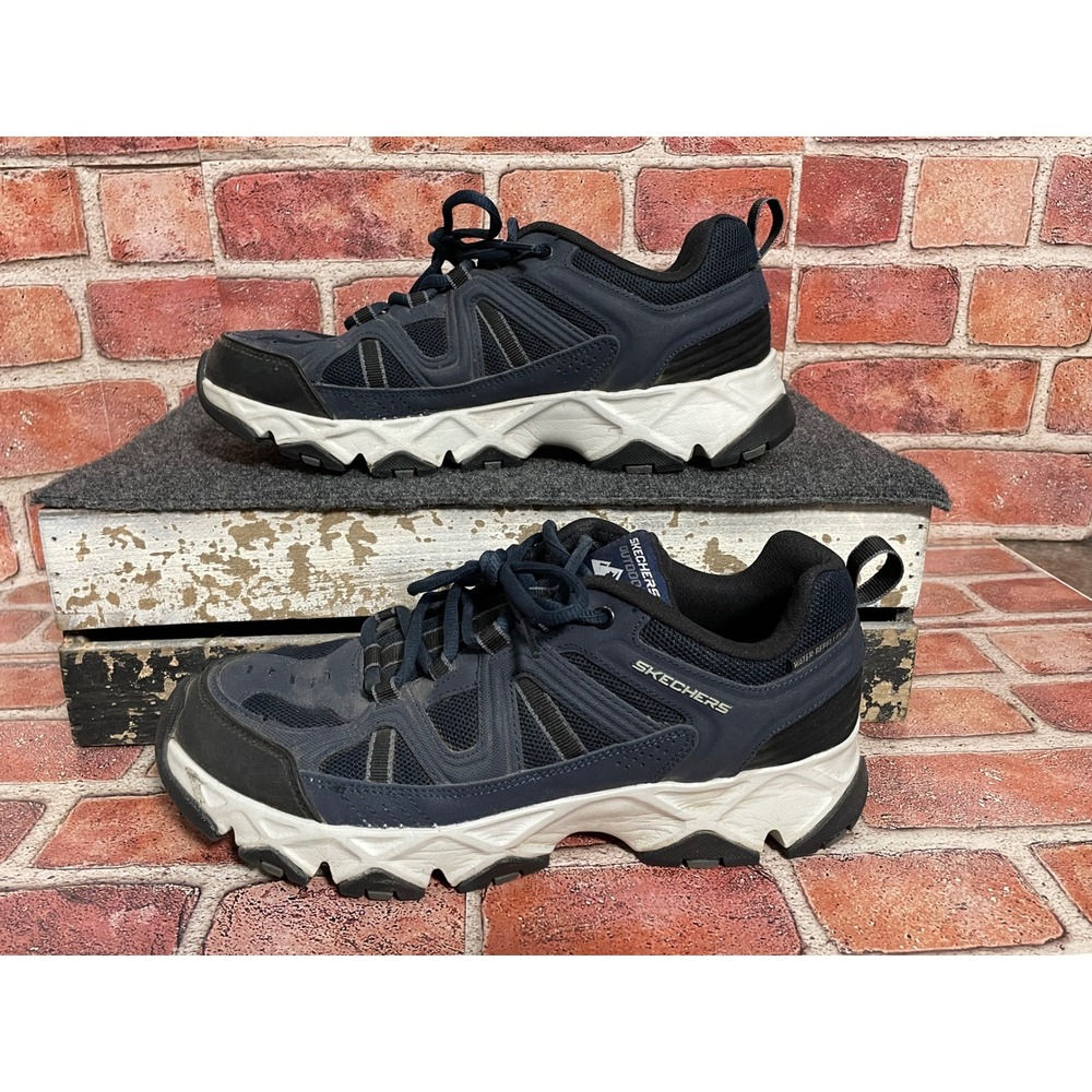 Skechers Outdoor Relaxed Fit Mens 9.5 Navy Blue Black Trail Shoes 51885 NVBK
